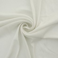 SALE Luxe Jacquard Fabric with Silver Mylar 7029 Eggshell, by the yard