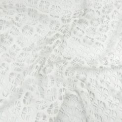SALE 70" Wide Open Weave Lace Fabric 7032 White, by the yard