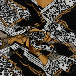 SALE Leopard Print Double Knit Fabric 7045 Gold, by the yard