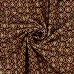 SALE Geometric Double Knit Fabric 7052 Spice, by the yard